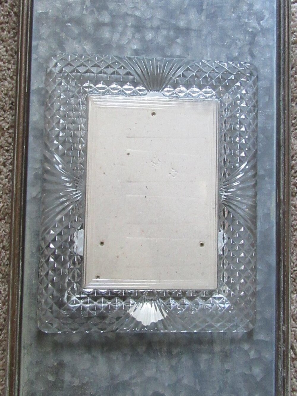 VTG Shannon Crystal Designs of Ireland Picture Frame for 4.5 x 6.5 w. easel back